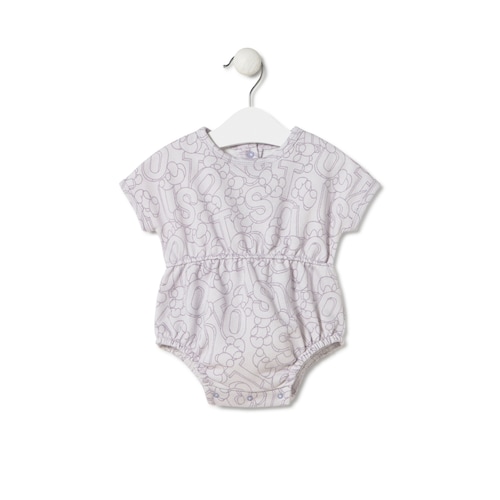 Terry cloth baby jumpsuit in Mix in lilac