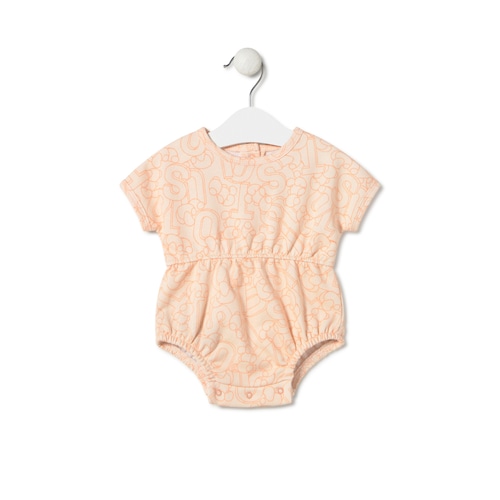 Terry cloth baby jumpsuit in Mix in orange