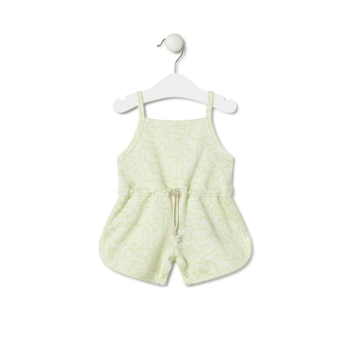 Terry cloth jumpsuit in Mix in green