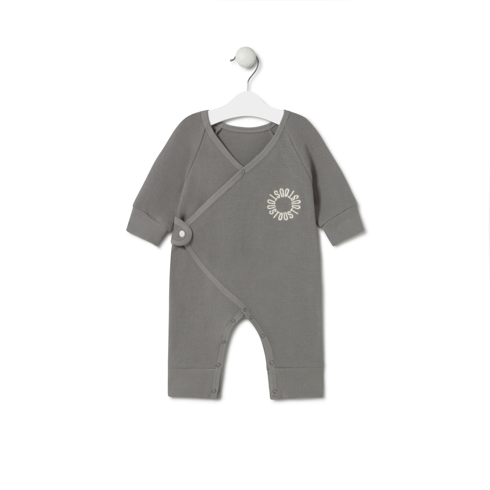 Pelele cruzado de beb&eacute; Classic gris