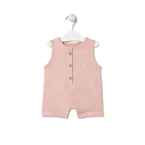 Short baby playsuit in Classic pink