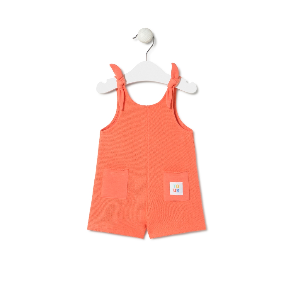 Baby girls romper in Kaos orange