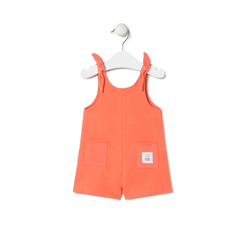 Baby girls romper in Kaos orange