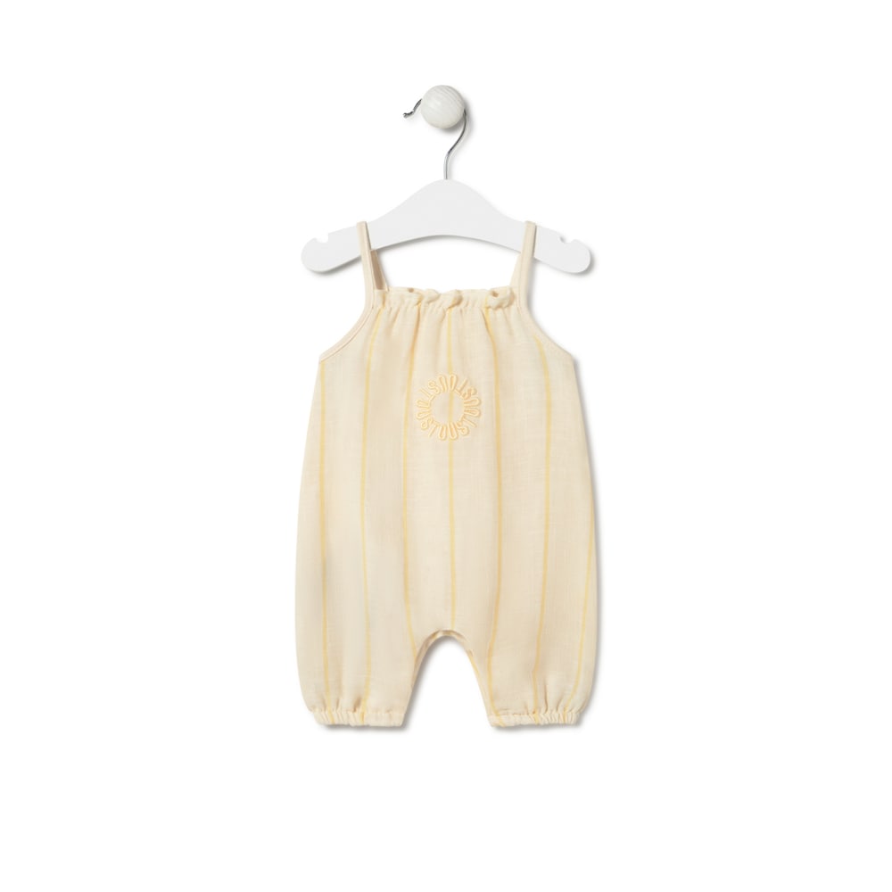 Peto a rayas de beb&eacute; ni&ntilde;a Classic amarillo