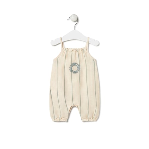 Peto a rayas de bebé niña Classic bruma