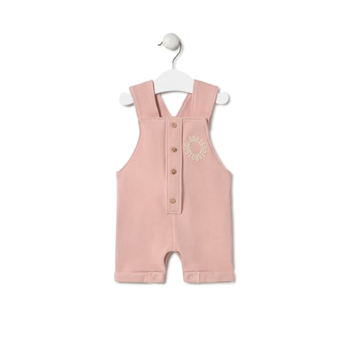 Piqu&eacute; fabric baby romper in Classic pink