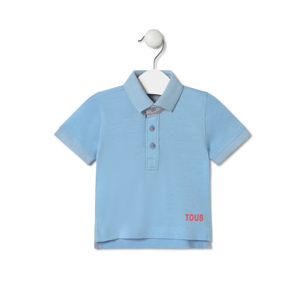 Polo t-shirt in Casual blue sky blue