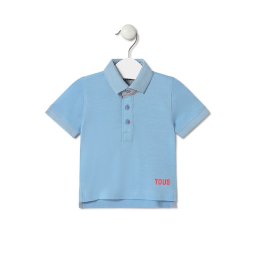 Polo t-shirt in Casual blue sky blue