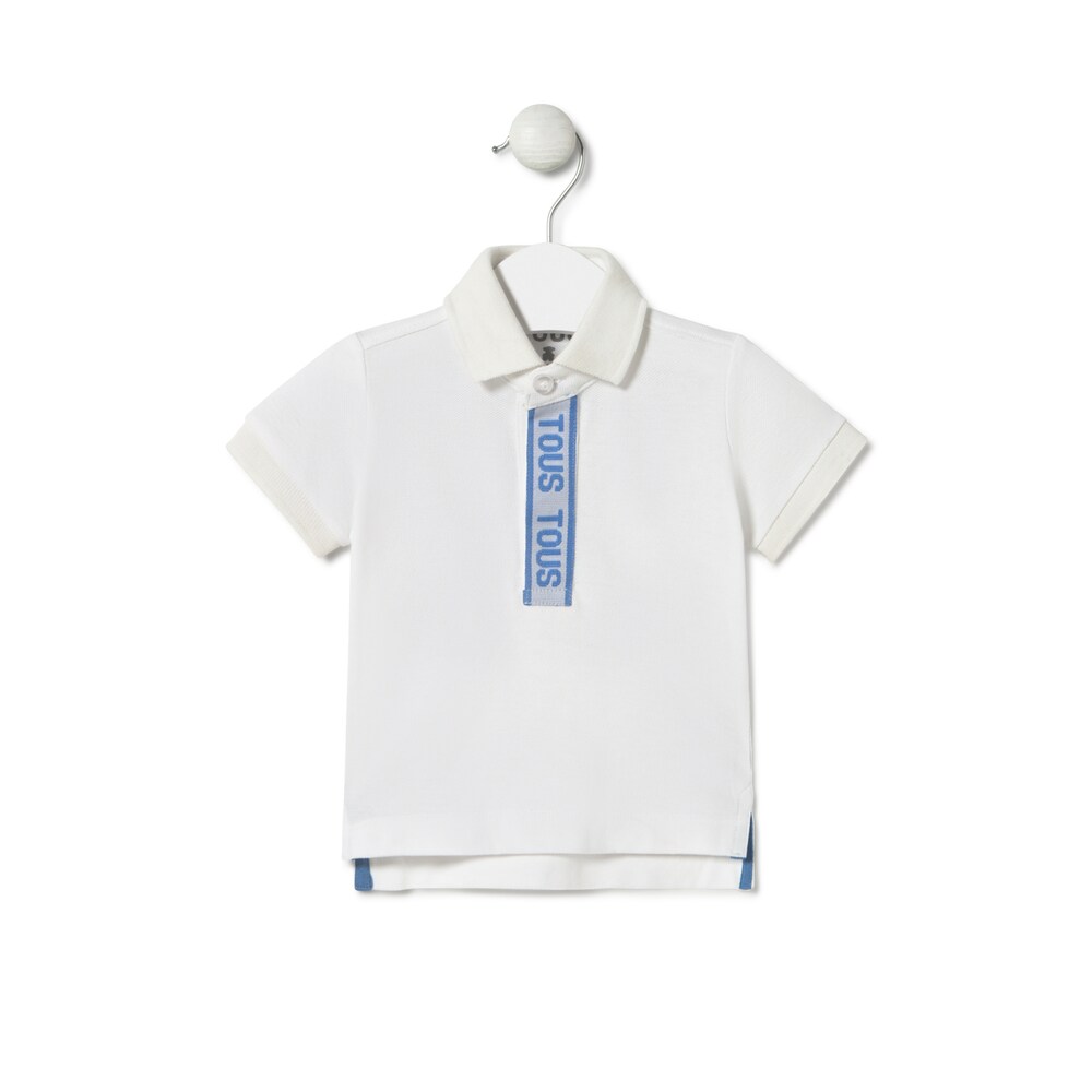 Piqu&eacute; polo t-shirt in Casual white