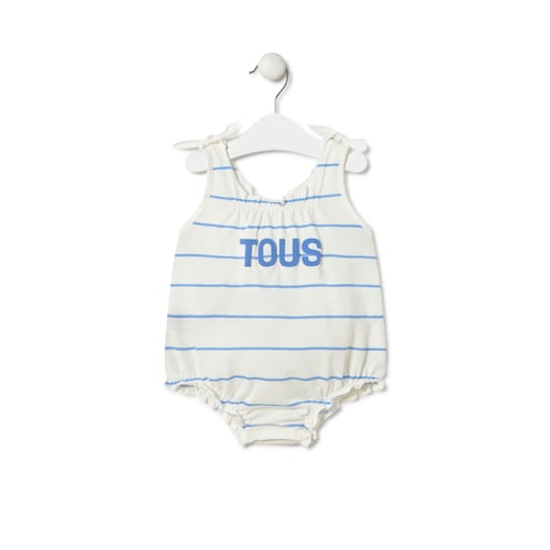 Macacão curto de bebé para menina Vibrant azul