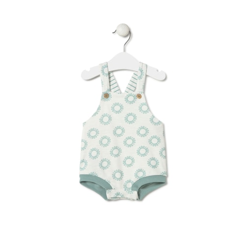 Baby romper in Circle green