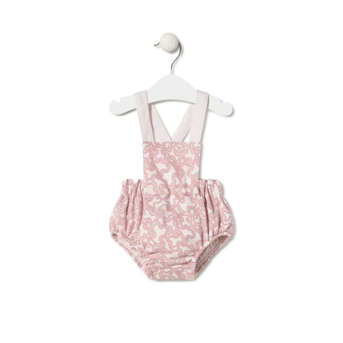 Macacão curto de bebé KaosP cor-de-rosa