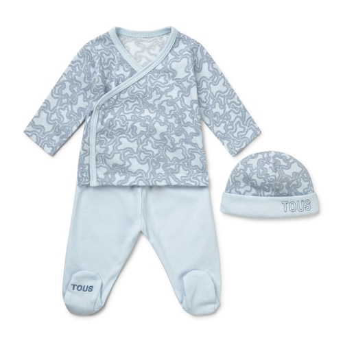 Conjunto de beb&eacute; de reci&eacute;n nacido KaosP celeste