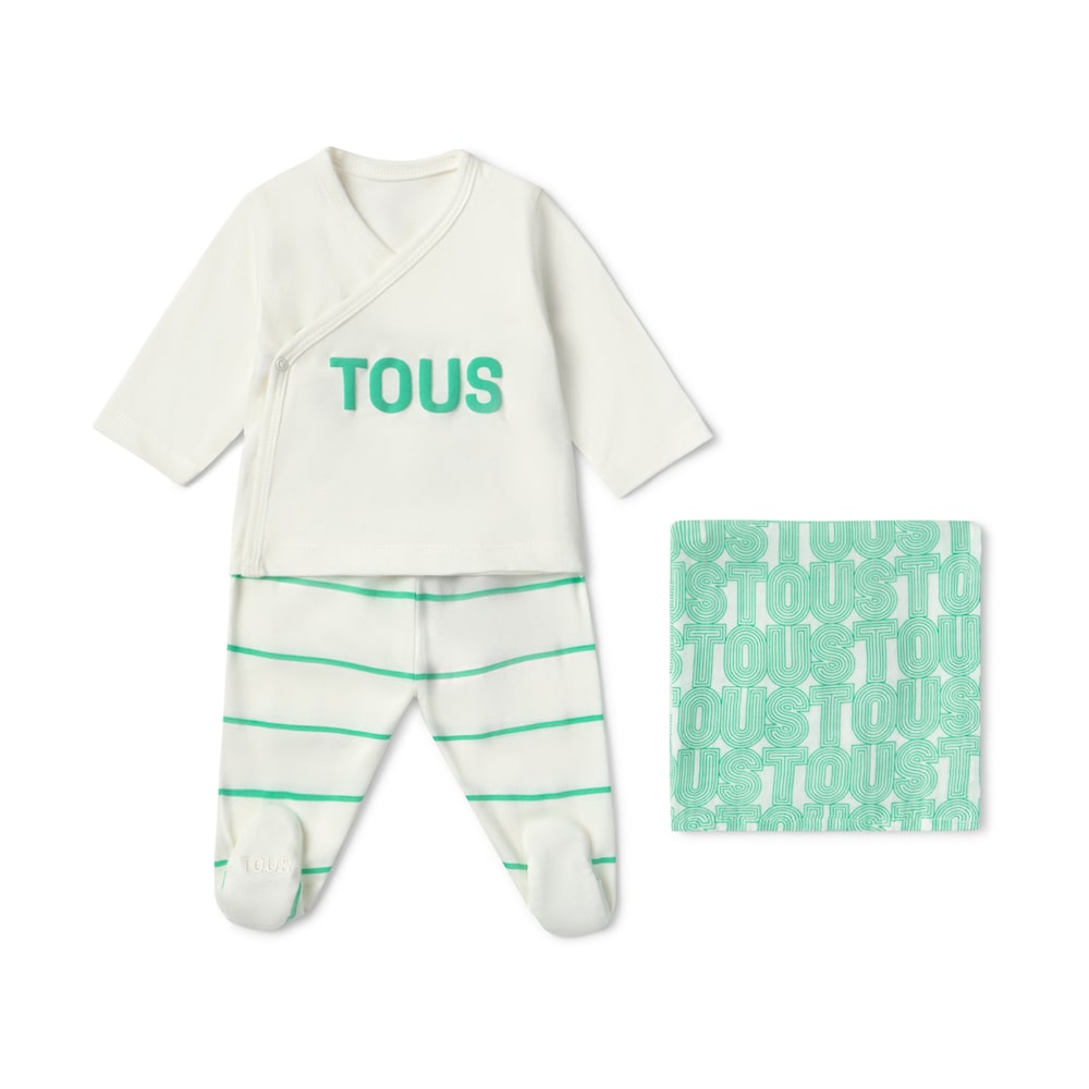 Newborn baby set in Vibrant green