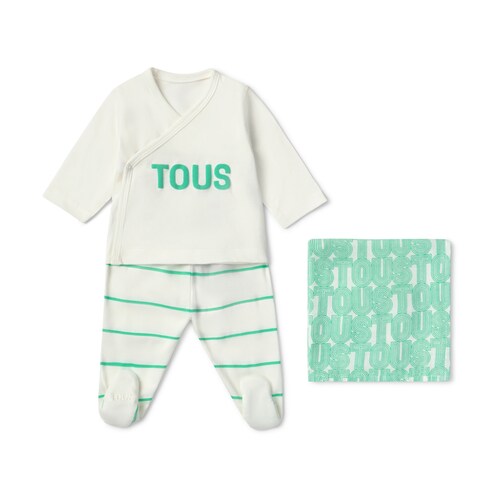 Newborn baby set in Vibrant green