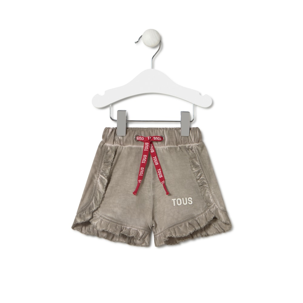 Girl's dyed shorts in Casual beige