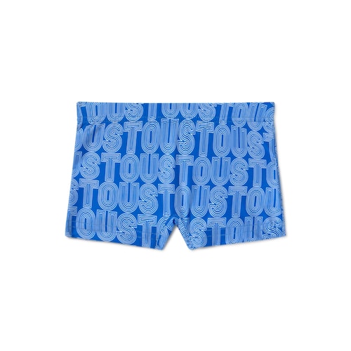 Fato de banho boxer de menino Line azul