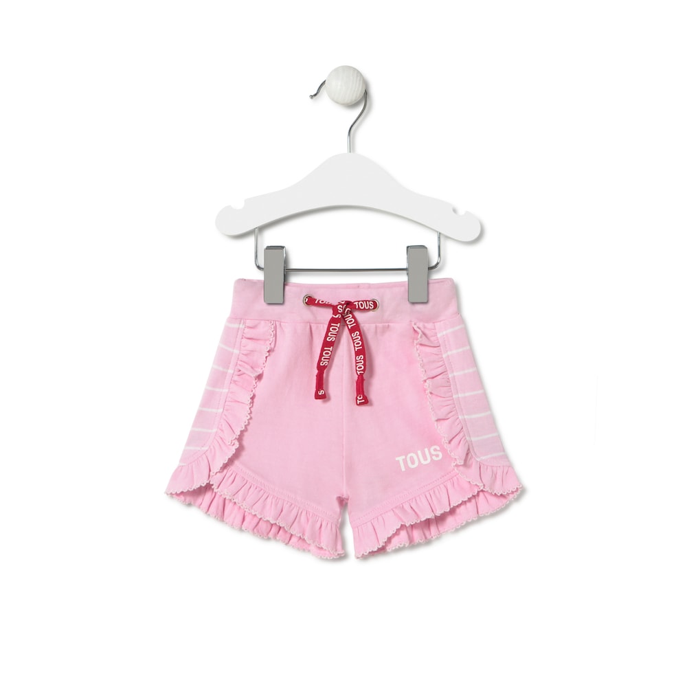 Shorts de menina Casual cor-de-rosa