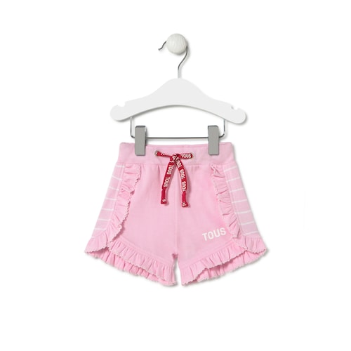 Shorts de menina Casual cor-de-rosa