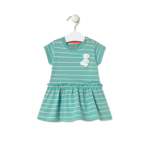 Stripy dress in Casual mist