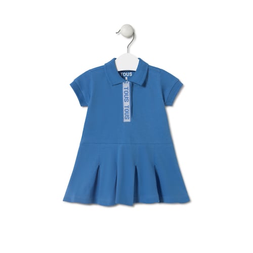 Polo-neck dress in Casual blue