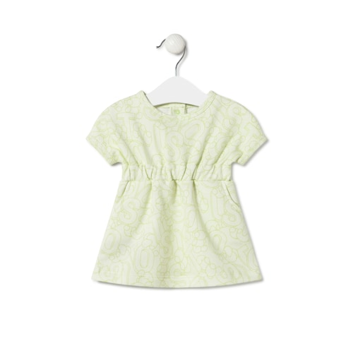 Girls terry cloth dress in Mix in green image number 0