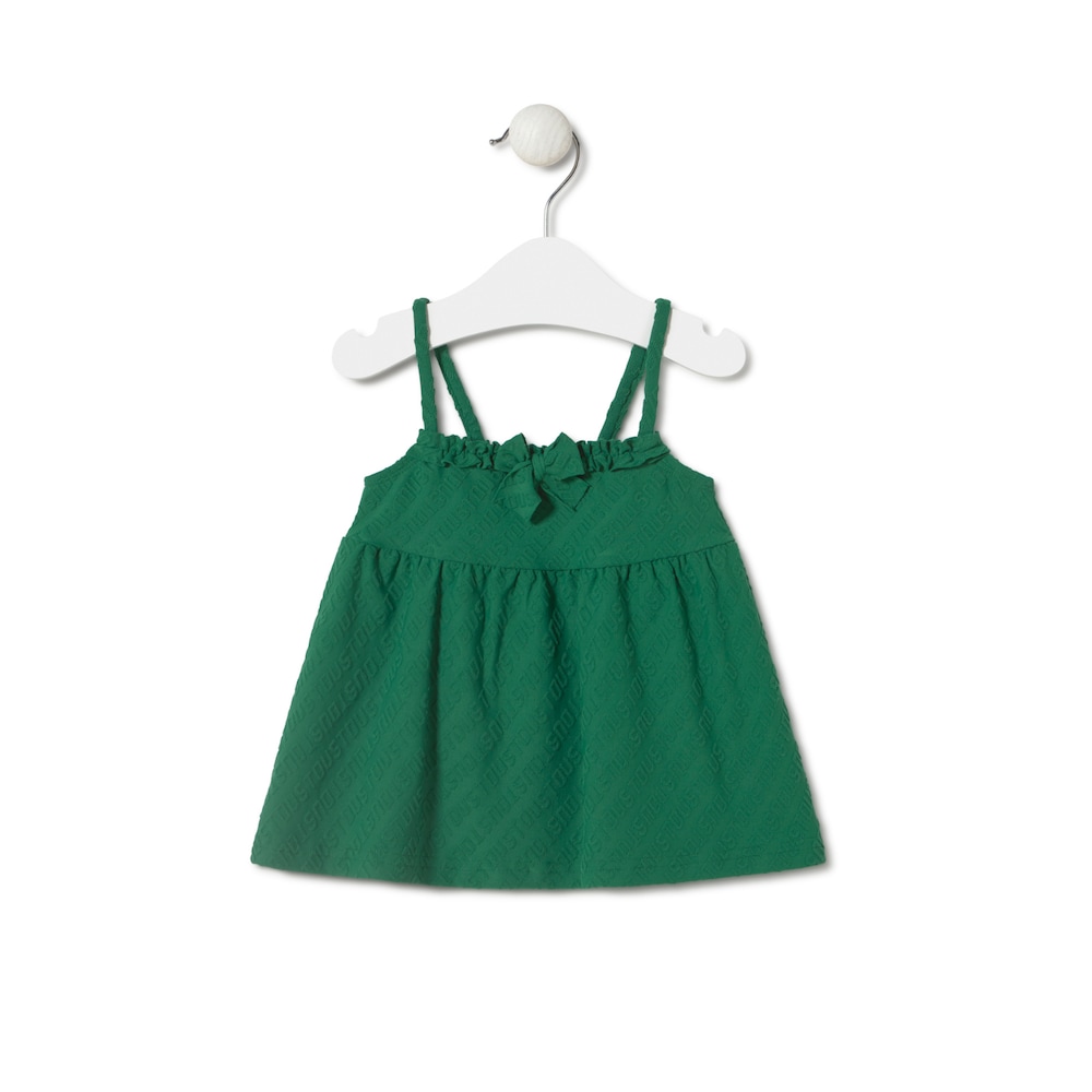 Vestit amb tirants per a nena Logo verd