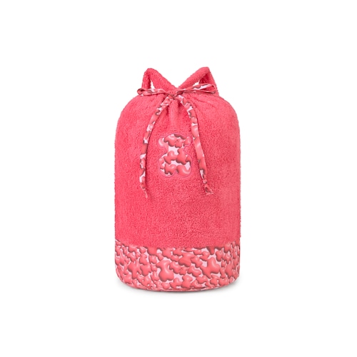 Saco de praia Puff cor-de-rosa
