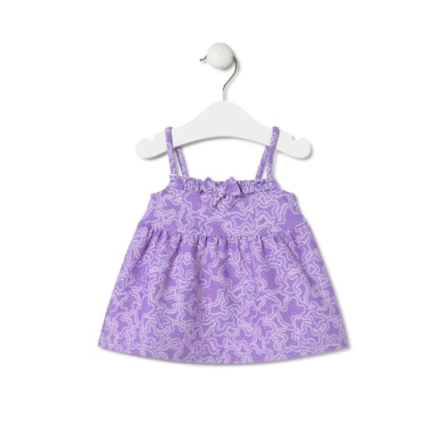 Vestido de alças de menina MKaos lilás