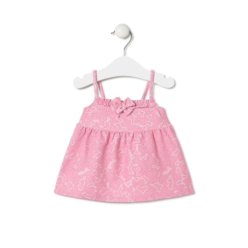 Vestido de al&ccedil;as de menina MKaos cor-de-rosa