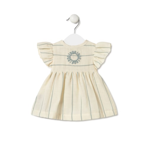 Vestido a rayas de niña Classic bruma