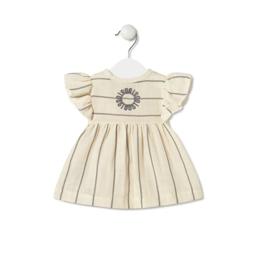Vestido a rayas de niña Classic gris