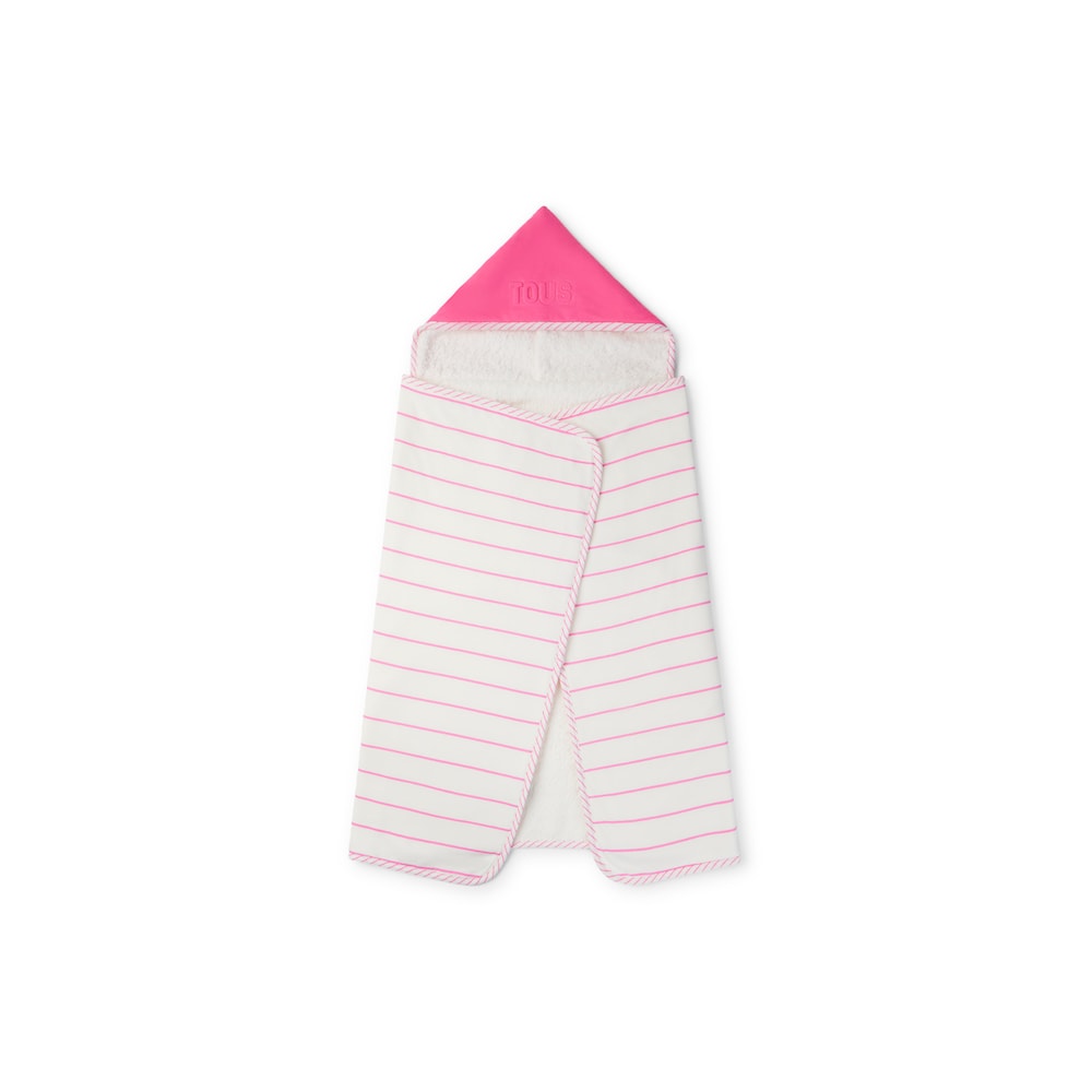 Baby bath cape in Vibrant pink