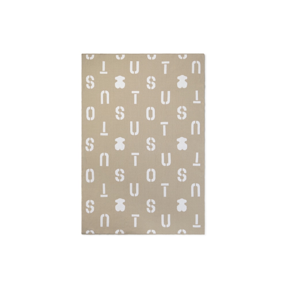 Manta de beb&eacute; reversible Nilo beige
