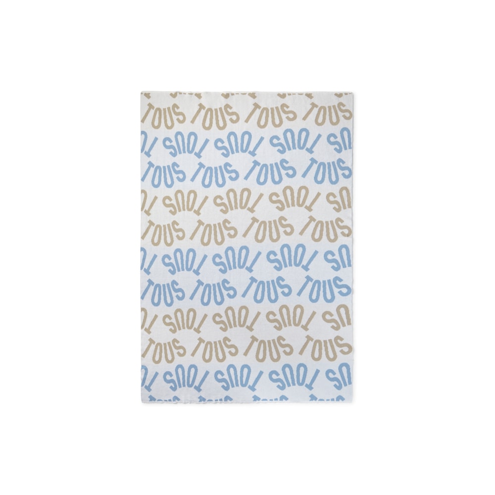 Reversible baby blanket in Nilo sky blue