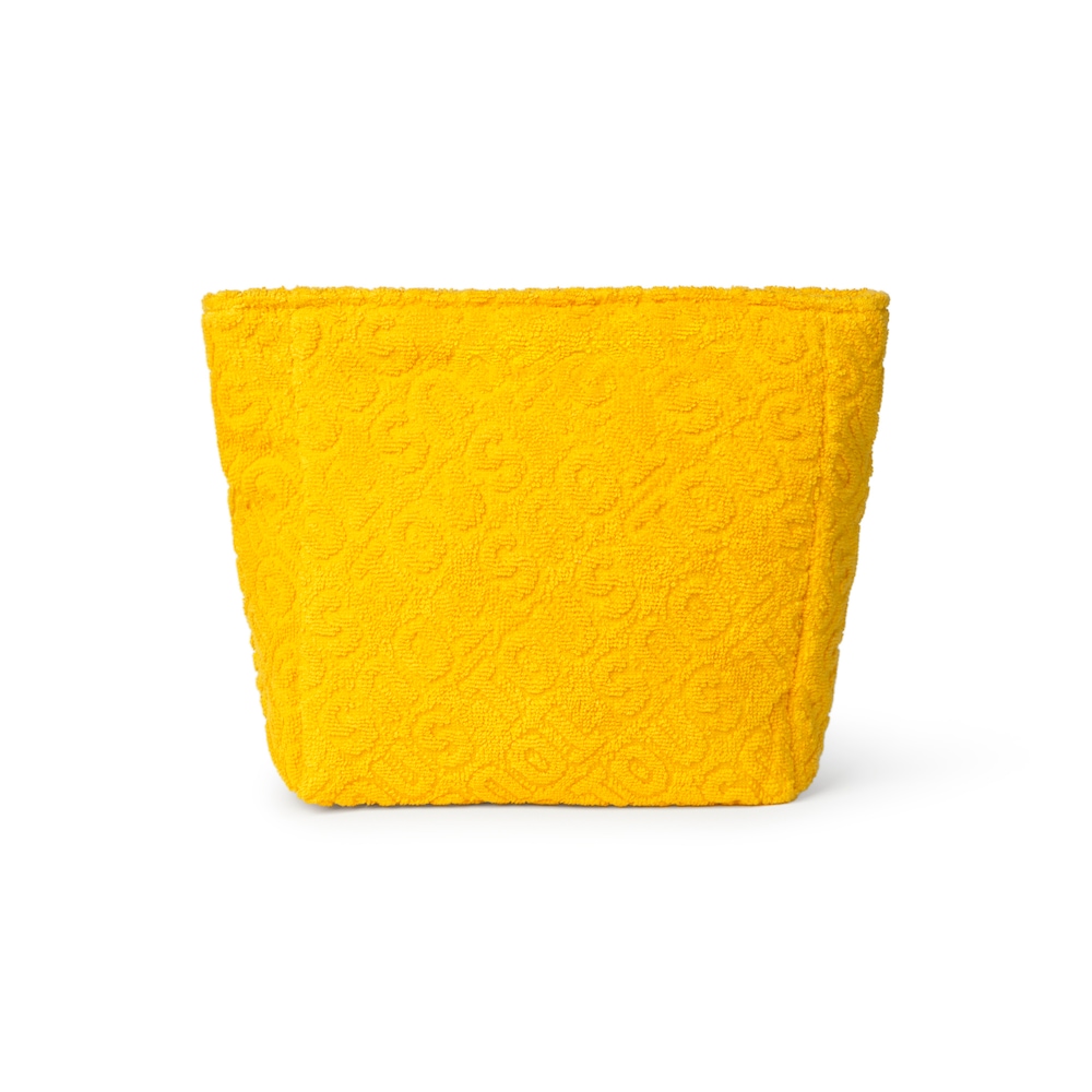 Terry cloth toiletry bag in Logo yellow