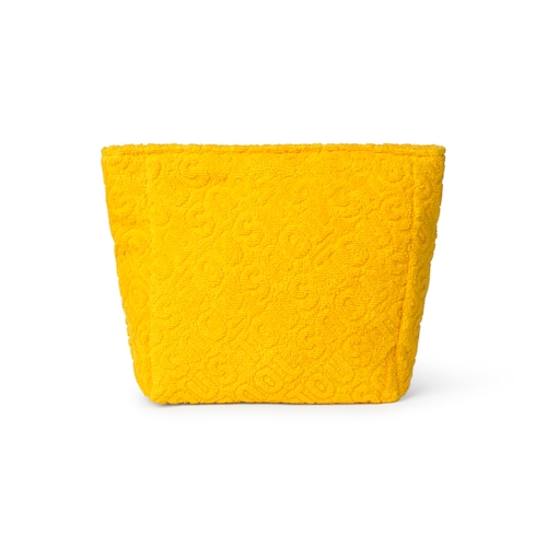 Terry cloth toiletry bag in Logo yellow