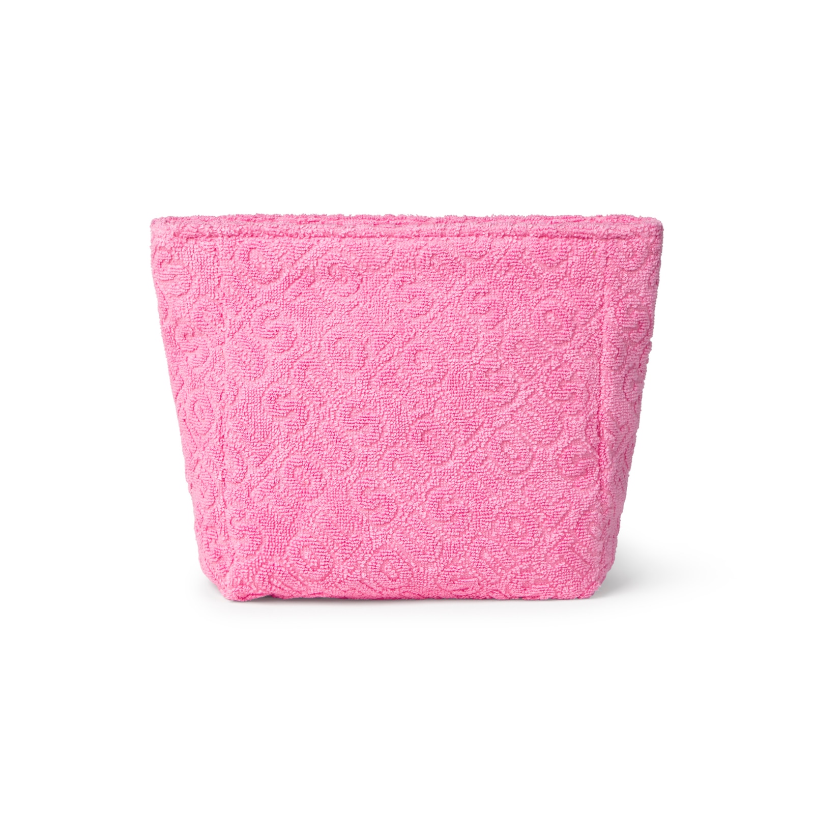 Terry cloth toiletry bag in Logo pink