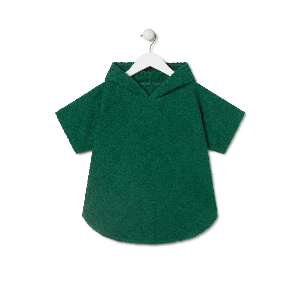 Beach poncho in Logo green