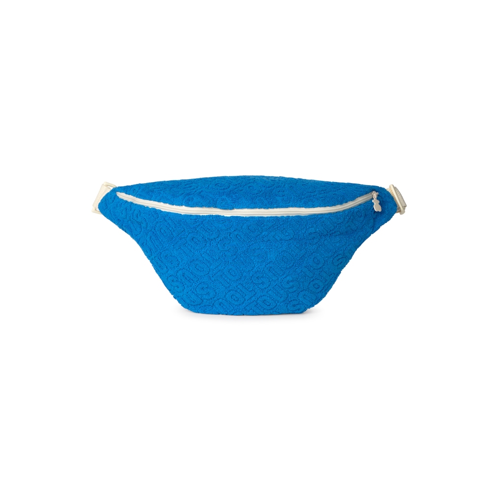 Terry cloth bumbag in Logo blue