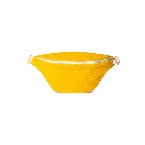 Terry cloth bumbag in Logo yellow
