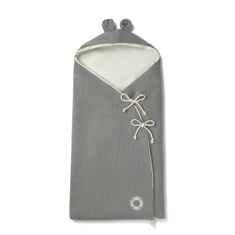 Multipurpose footmuff for crib in Classic grey