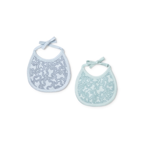 Baby bib set in KaosP sky blue