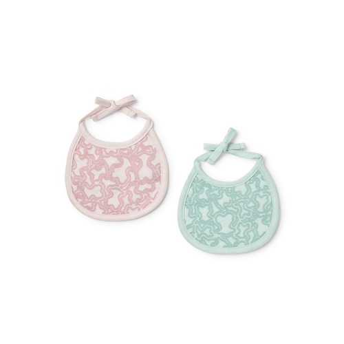 Baby bib set in KaosP pink