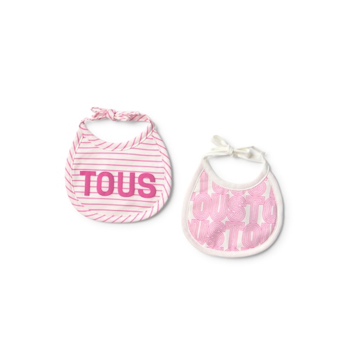 Baby bib set in Vibrant pink