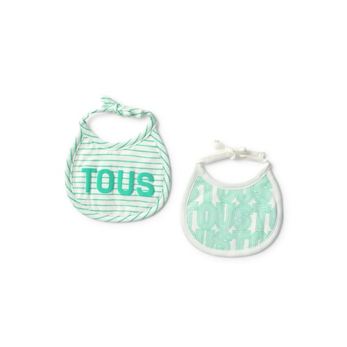 Baby bib set in Vibrant green