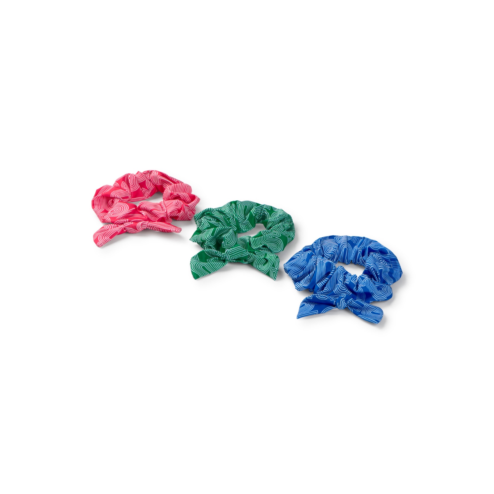Set of 3 scrunchies in Line multicolour