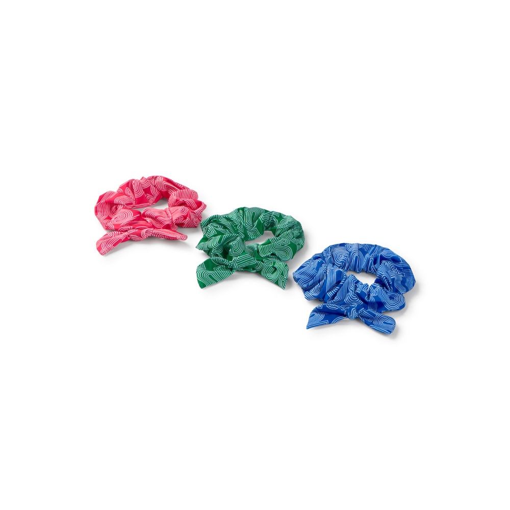 Set of 3 scrunchies in Line multicolour