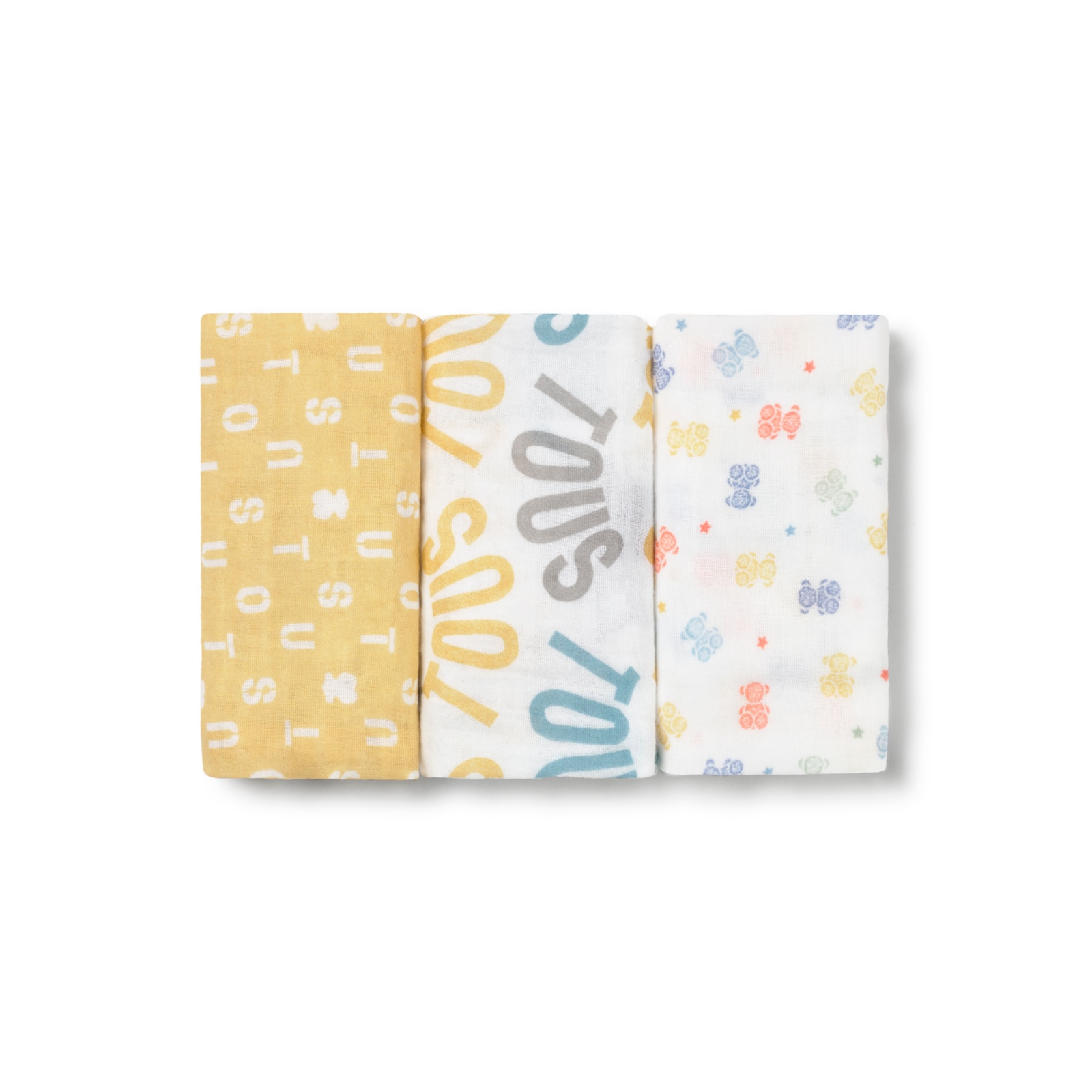 Pack of 3 muslins in MMuse multicolour