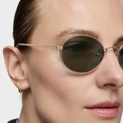 Gold-colored Sunglasses Bear Straight New
